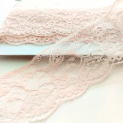 Old Pink Tulle Lace with Little Roses  - Width 6,00 cm